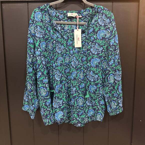 Vineyard Vines Tops - Vineyard Vines Women's Floral Pleated Top